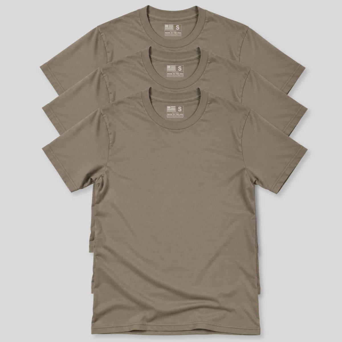 3 pack made usa coyote 100 cotton t shirts