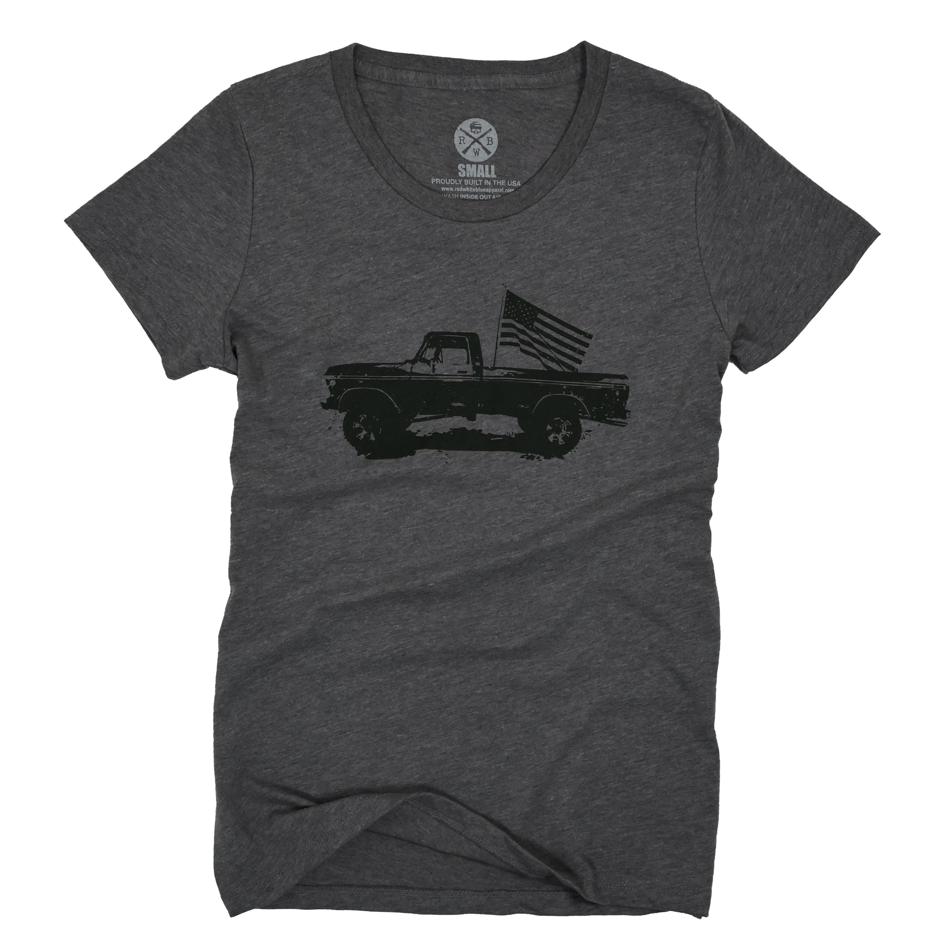 Women's Patriotic American Flag Classic Truck T-Shirt / Made in USA