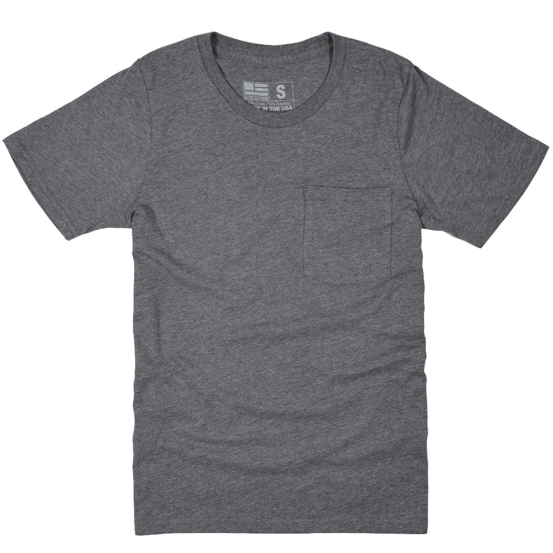 Made in USA Pocket Tee Gray