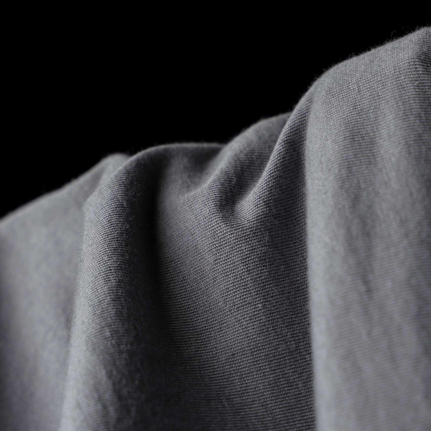 American Made Long Sleeve Patriotic Flag on Sleeve 50/50 Poly Cotton Blend Made in USA - Rock gray