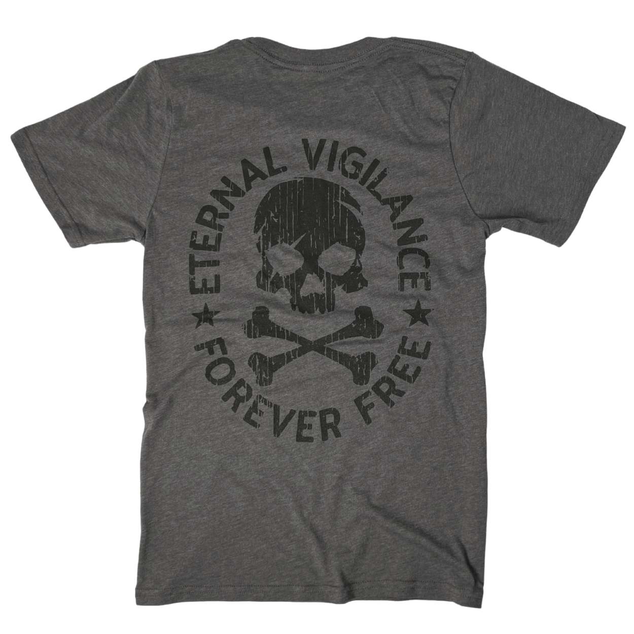 Eternal Vigilance - Forever Free T-Shirt Back Gray