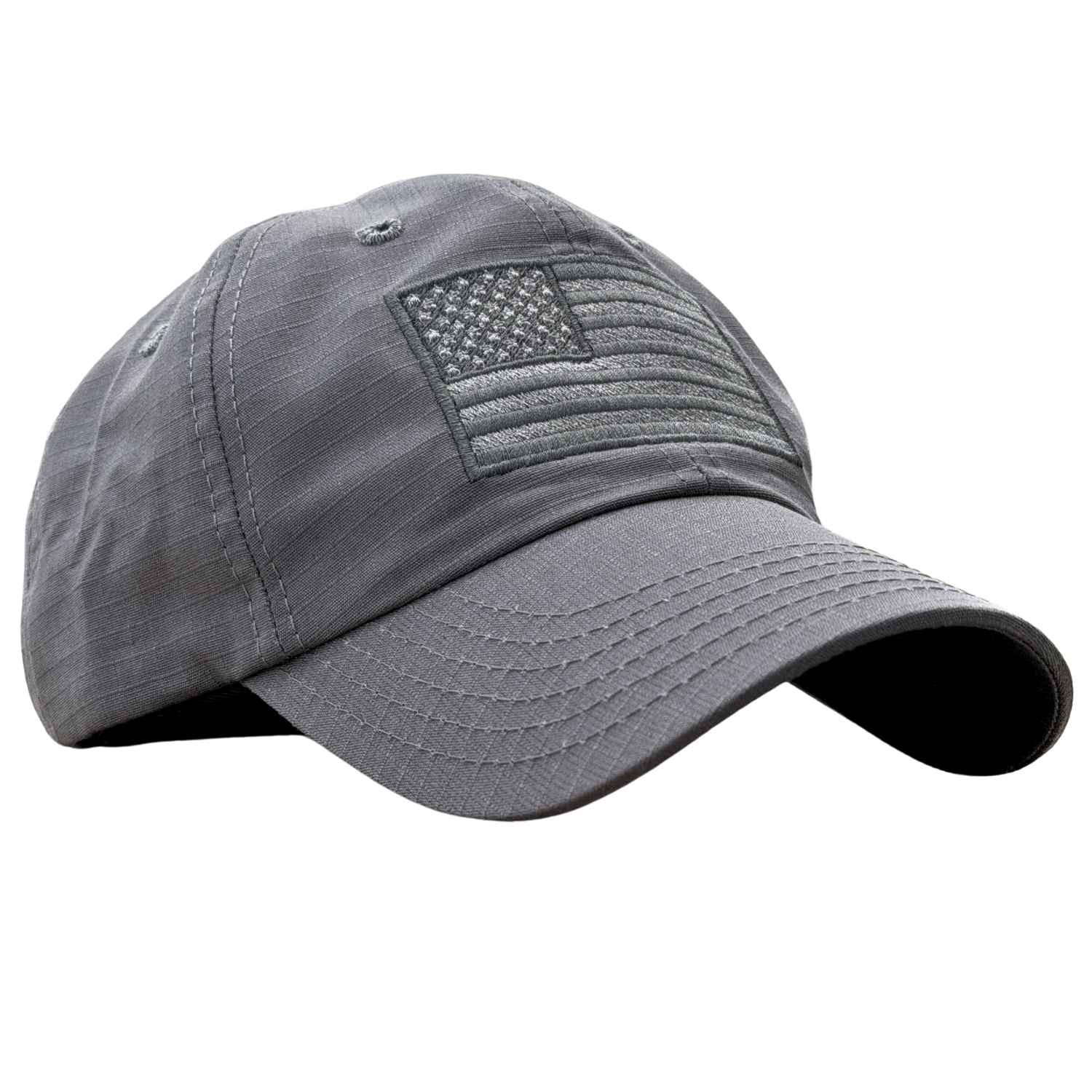 Made in usa american flag hat charcoal gray