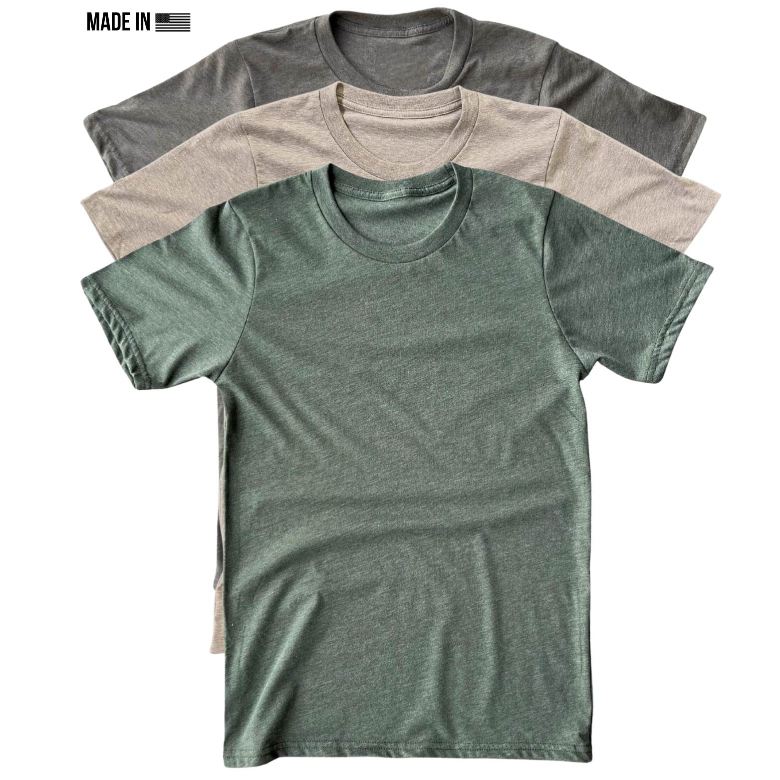 Basic Blank T-Shirt Backwoods Pack | Made in USA