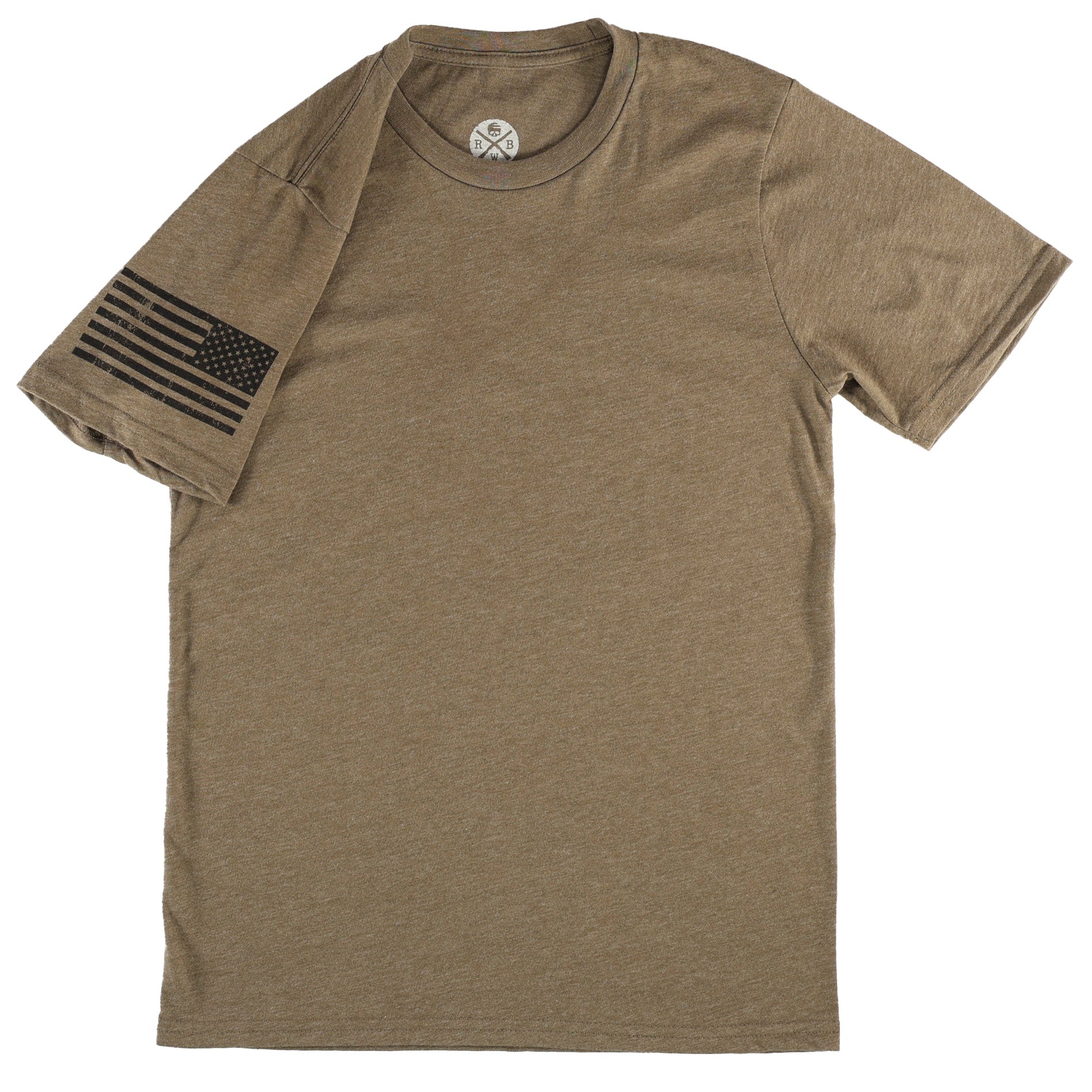 Everyday Patriotic American Flag on Sleeve T-Shirt 3-Pack | Made in USA Coffee