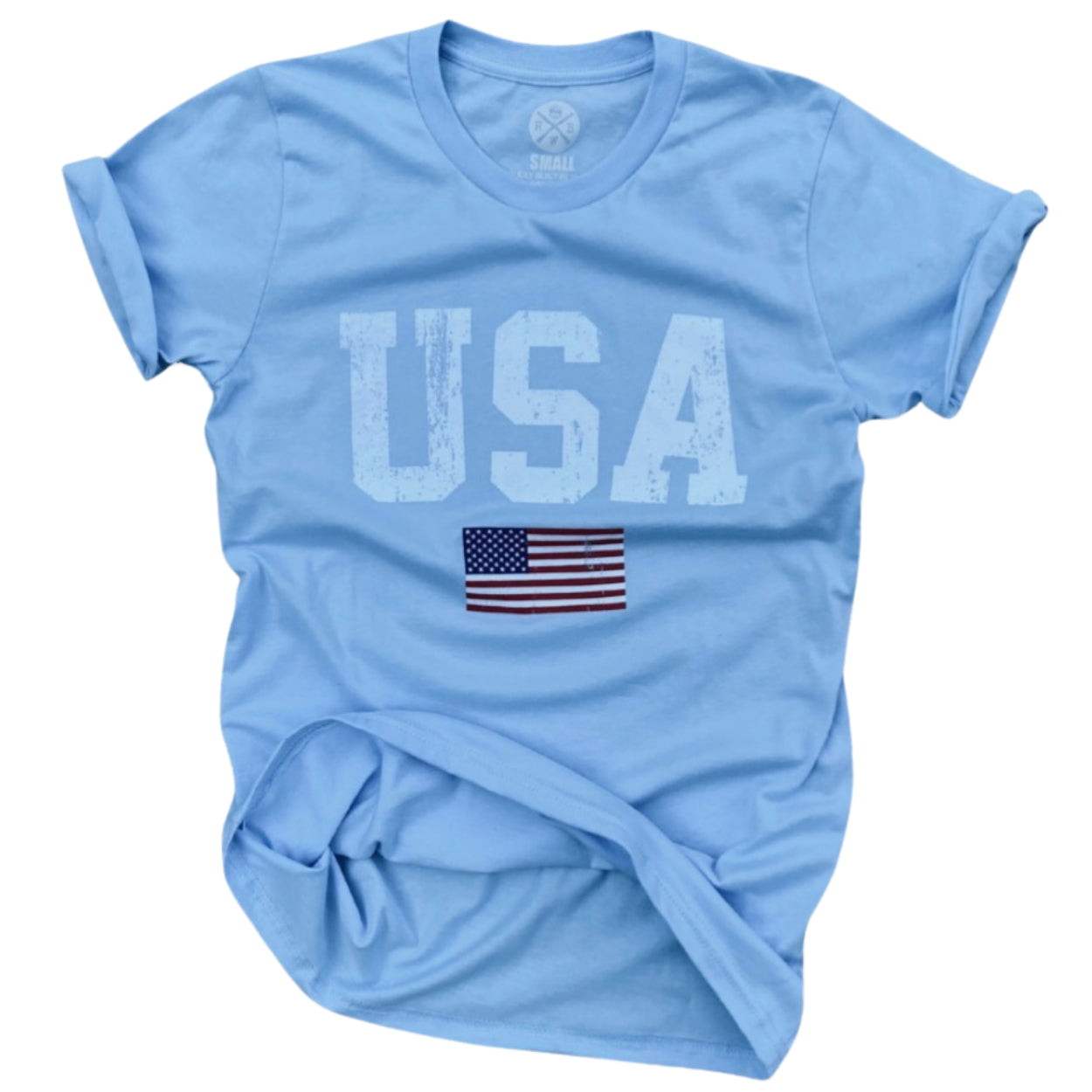 Women's Patriotic Block USA American Flag T-Shirt | Made in America | An Olympic Favorite