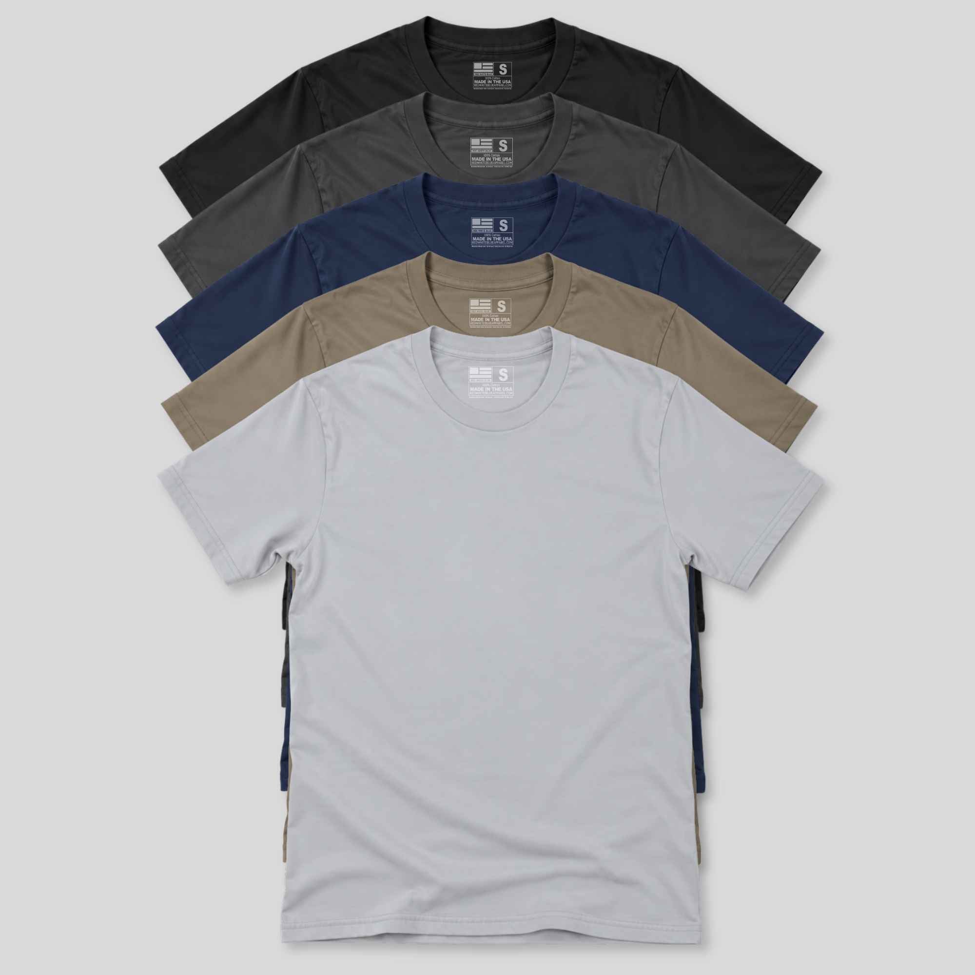 100 cotton 5 pack favorites Made USA T Shirts