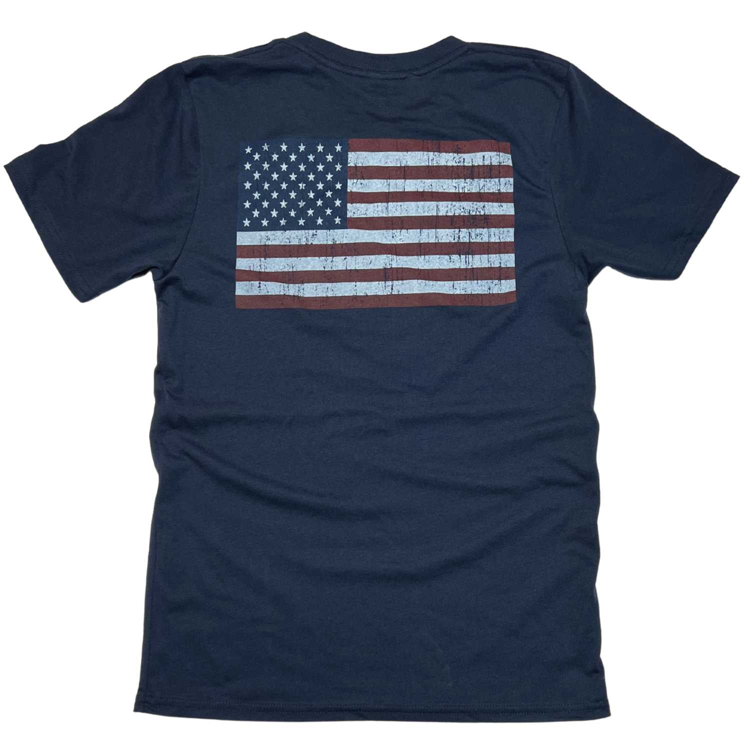 American Flag T-Shirt in Navy| Made in USA