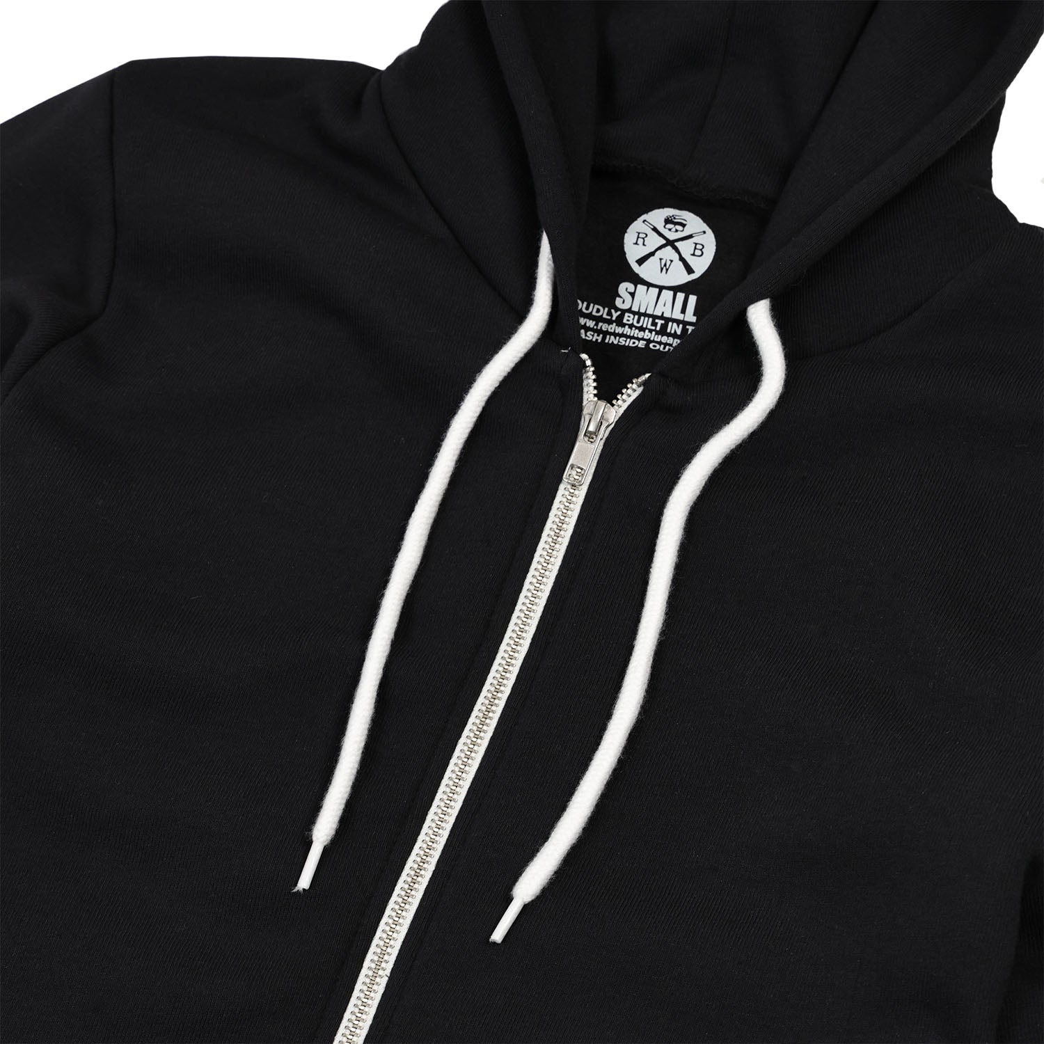 zip up hoodie black RWB \ Made in USA
