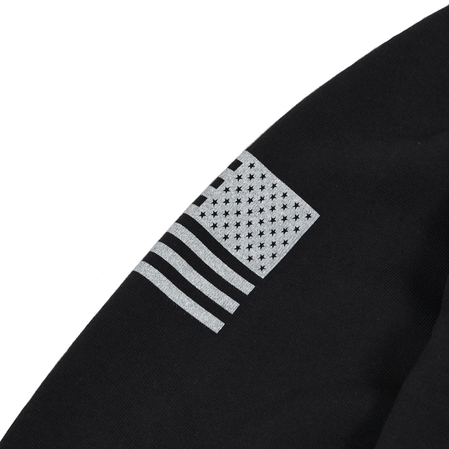 assaulting forward american flag on sleeve hoodie