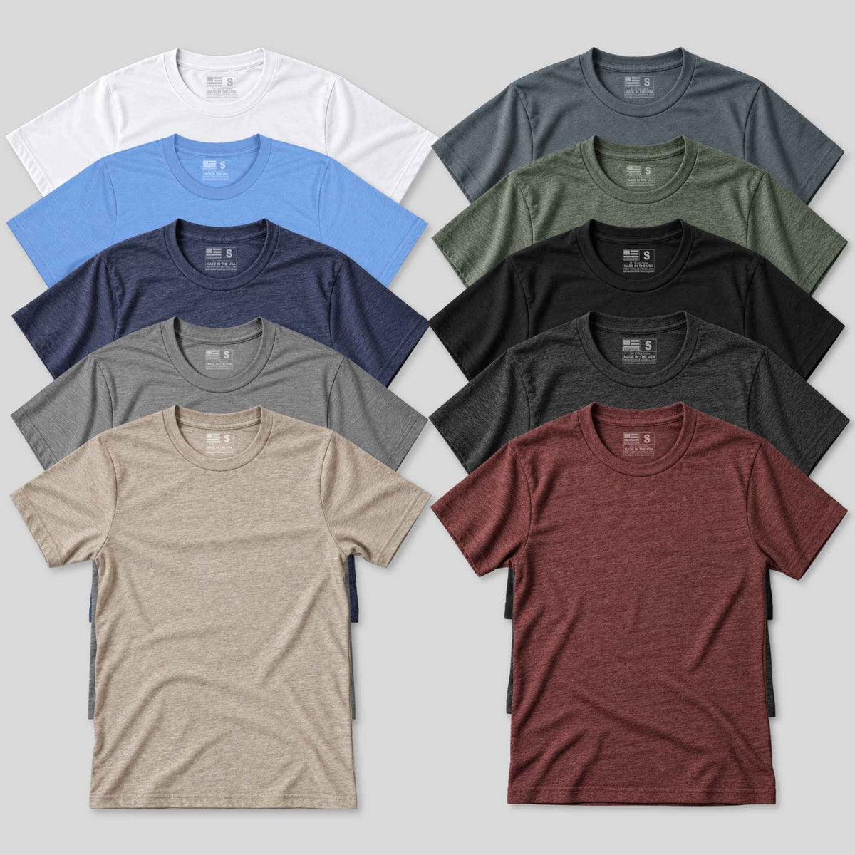 Made In USA Everyday T-Shirt | Mega 10 Pack