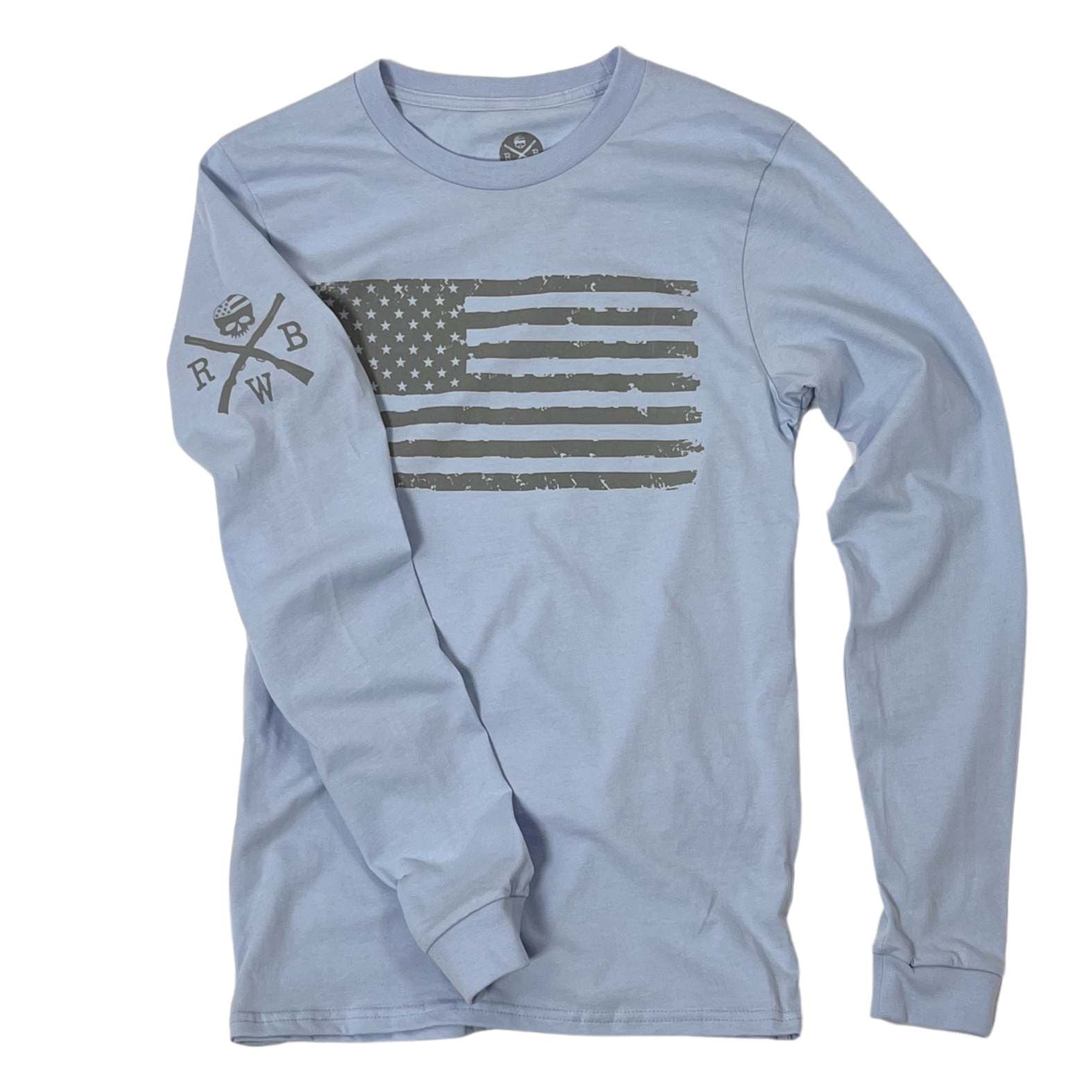 Men's American Flag Long-Sleeve T-Shirt 