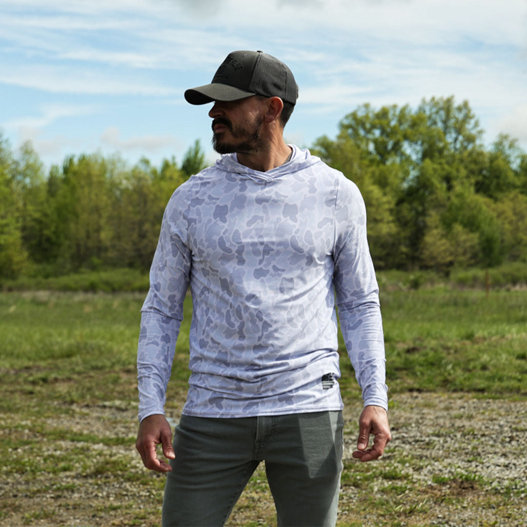 White Campo Sun Hoodie Fishing UPF Gear