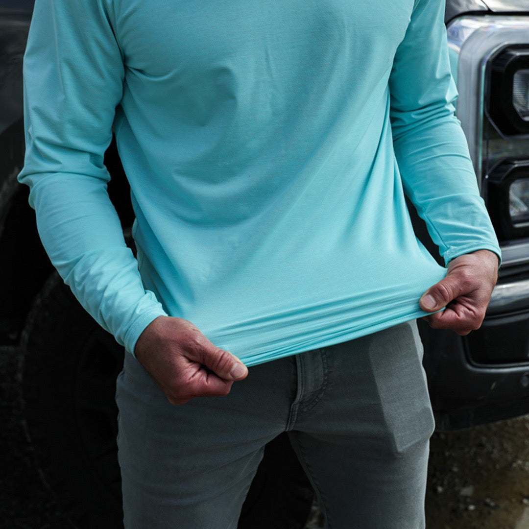 Sun hoodie stretch made in usa