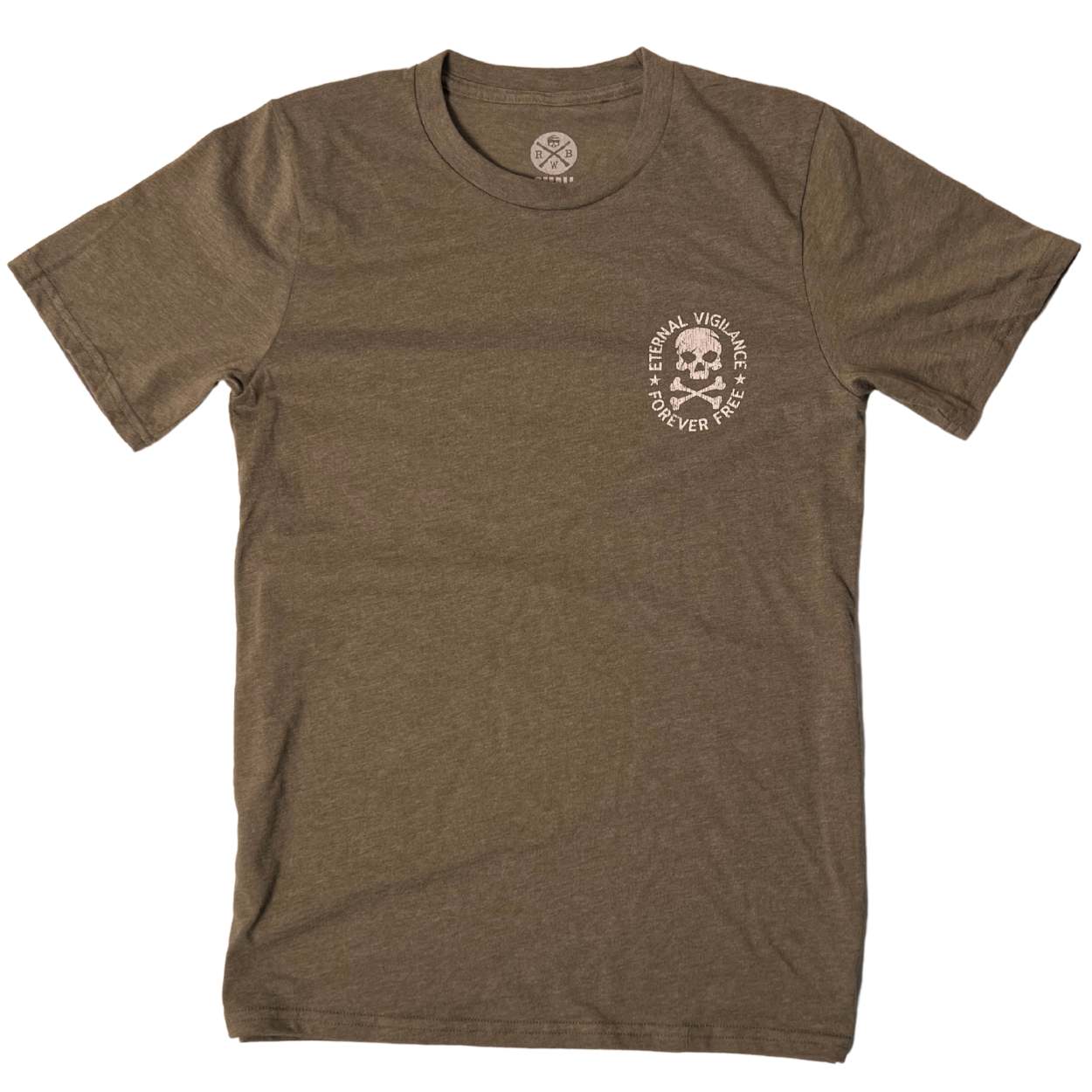 Eternal Vigilance - Forever Free T-Shirt  Front Coffee