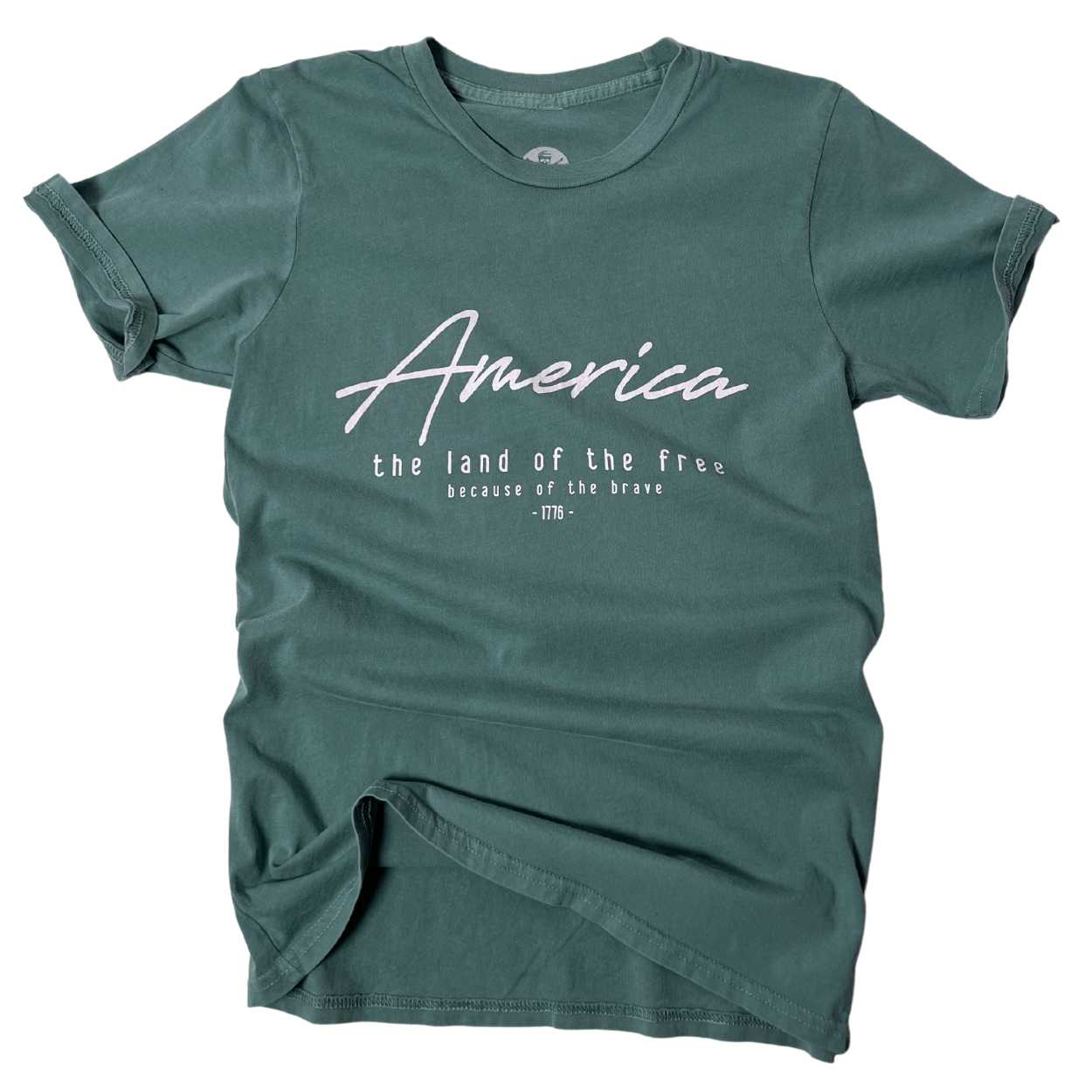 Women's Land of the Free T-Shirt | American-Made - Sage