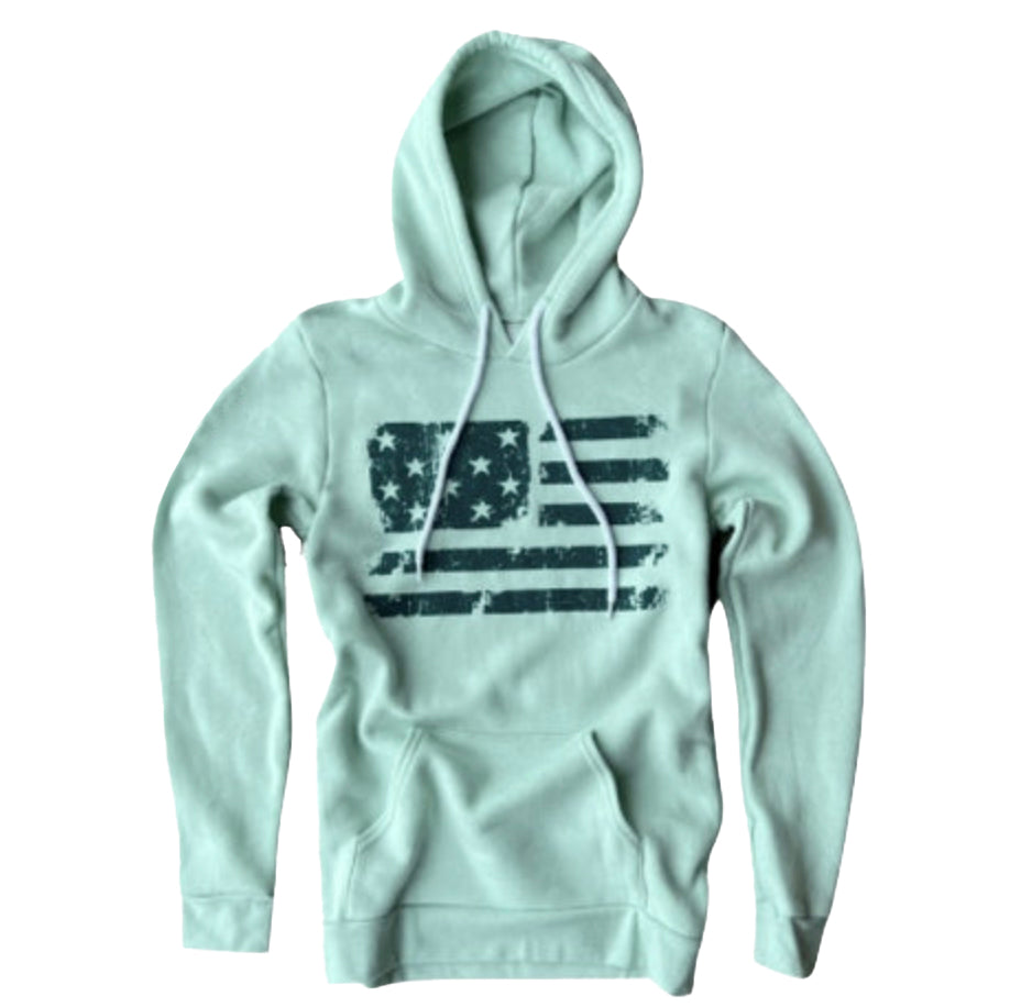 Women's Patriotic Stars & Stripes American Flag Hoodie \ Made in USA 