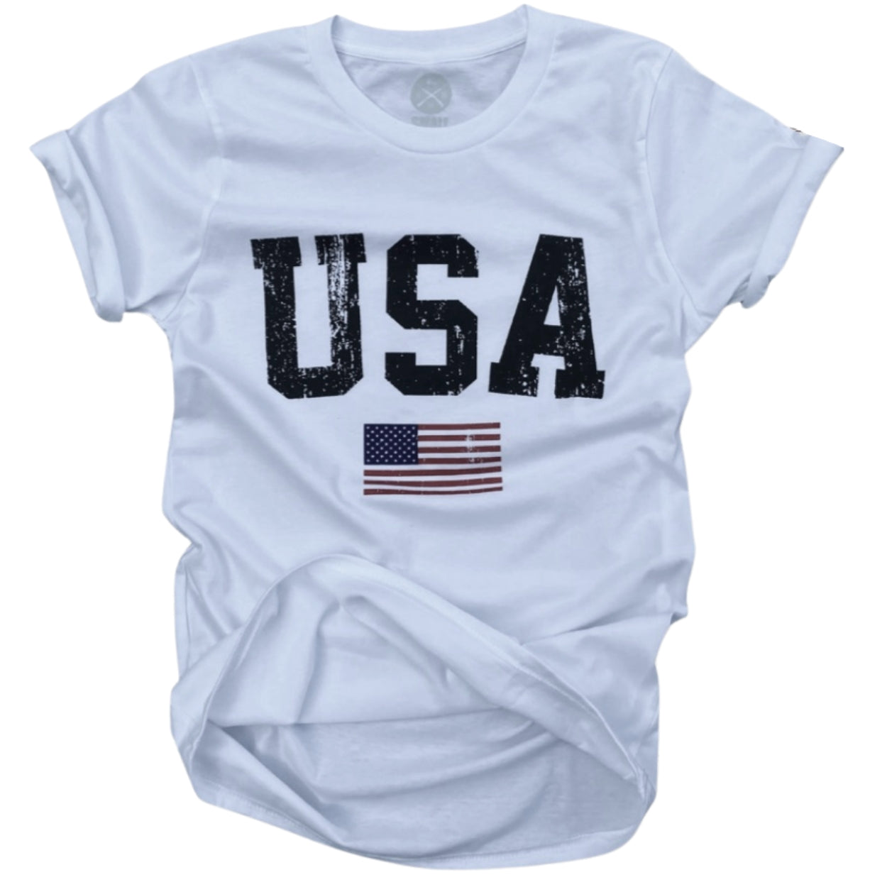 Women's Patriotic Block USA American Flag T-Shirt | Made in America | An Olympic Favorite