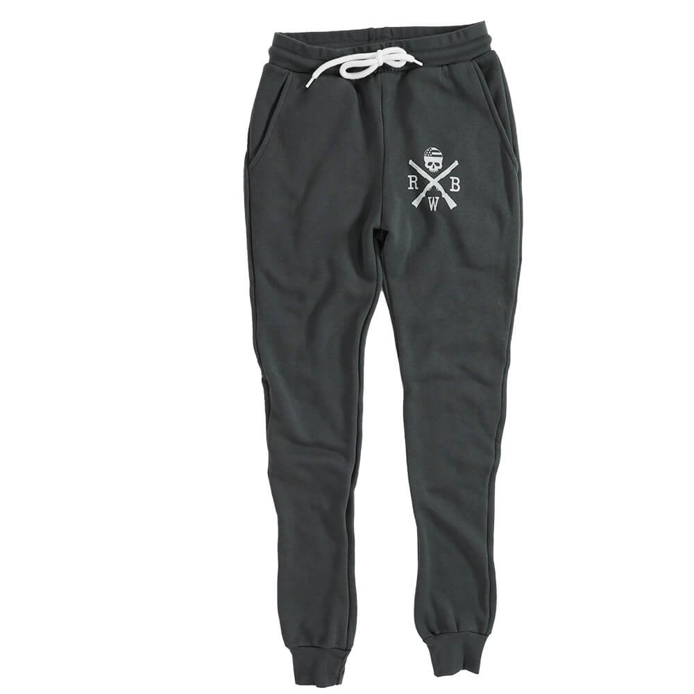 Women's Casual Everyday Custom American Made Patriotic Jogger Sweatpants | Made in USA  (Charcoal)