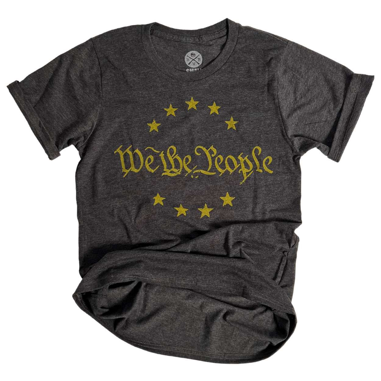 Women's We The People Patriotic T-Shirt | Made in USA (Heather Black)