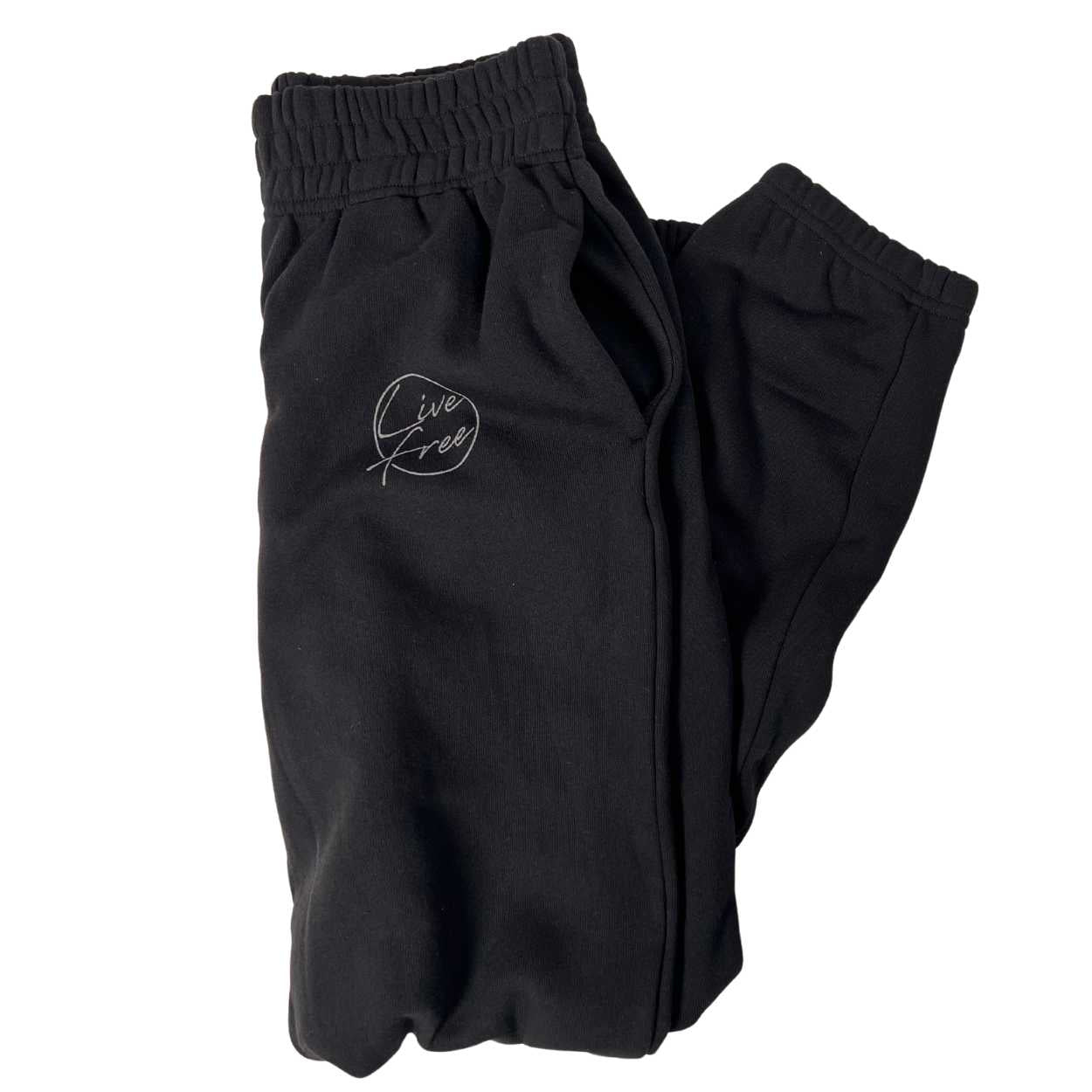 Women's Cozy Sweatpants | Patriotic | Made in USA -  Black