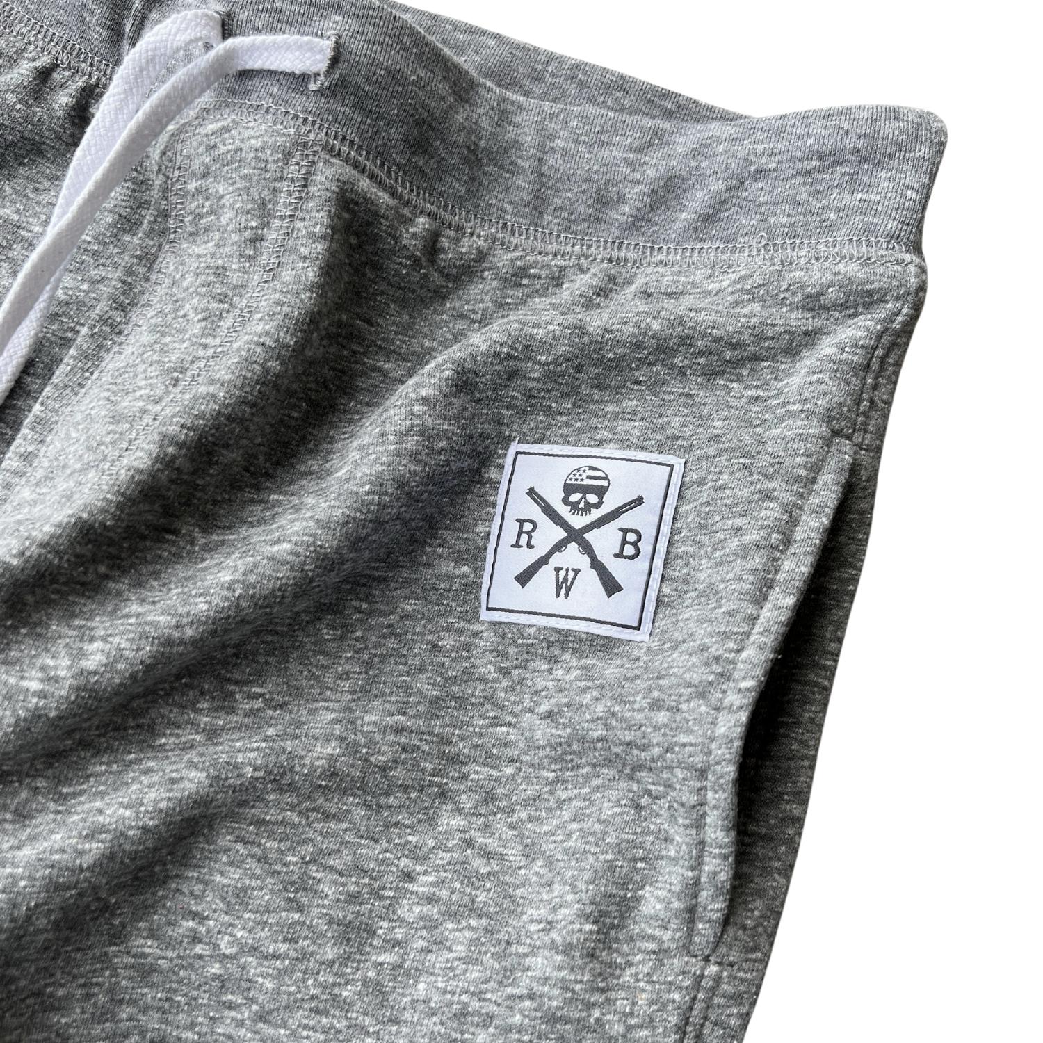 Men's American-Made Basic Lounge Sweatpants - heather gray with logo