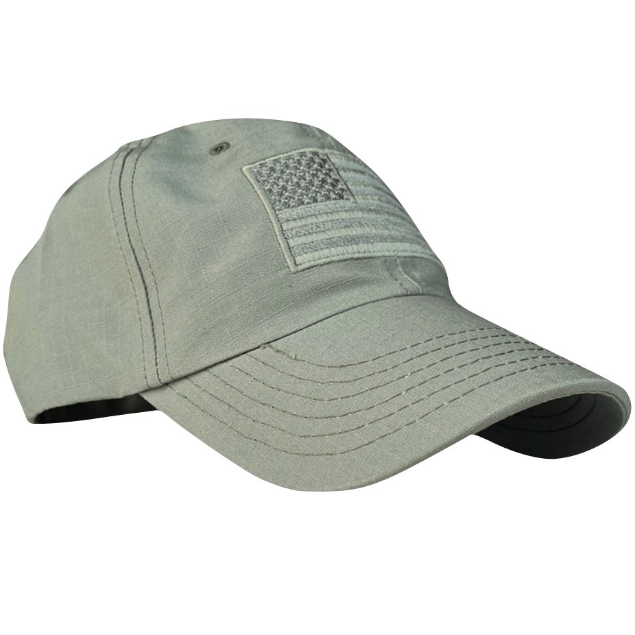 American Flag Foliage Green Full Fabric Ripstop Range Hat / Made in USA