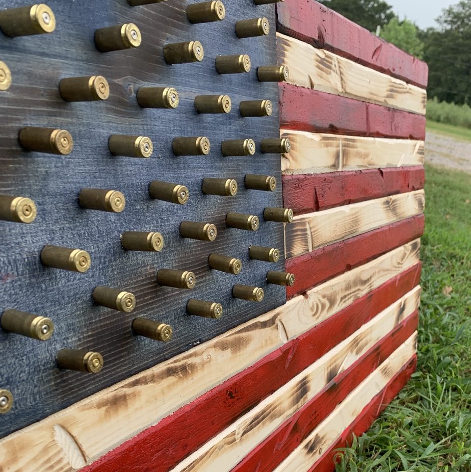 Hand Crafted Wooden Patriotic American Flag , Freedom