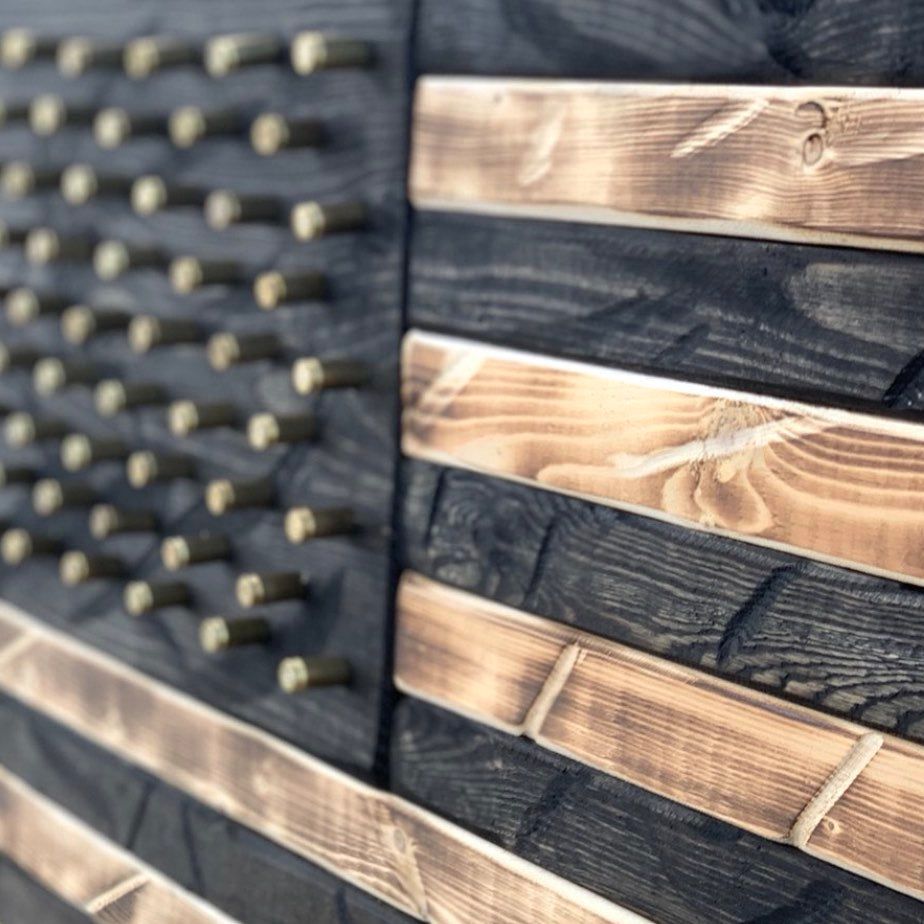 Hand Crafted Wooden Patriotic American Flag