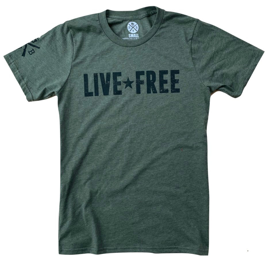 Men's Live Free Patriotic T-Shirt / Made in USA